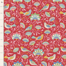 Load image into Gallery viewer, Jubilee by Tilda Fabrics - Background Red Bird Tree
