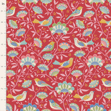 Load image into Gallery viewer, Jubilee by Tilda Fabrics - Background Red Bird Tree