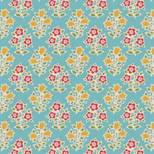 Load image into Gallery viewer, Jubilee by Tilda Fabrics - Background Teal Farm Flowers