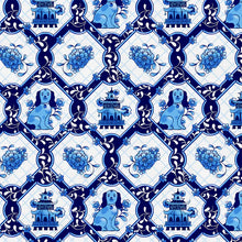 Load image into Gallery viewer, Chinoiserie by Paintbrush Studio Fabrics - Background White Chinoiserie
