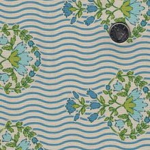 Load image into Gallery viewer, Blockprint Chic by Paintbrush Studio Fabrics - Background Beige Wavy Blooms