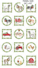 Charger l'image dans la galerie, Barnyard Christmas par Deborah Edwards pour Northcott - Background White Block Panel