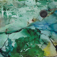 Load image into Gallery viewer, Cedarcrest Fall by Deborah Edwards and Melanie Samra for Northcott - Background Teal Scenic