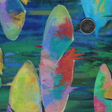 Load image into Gallery viewer, Lotus by Tim Parker for Northcott - Background Dark Green Lily Pads