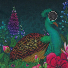 Charger l'image dans la galerie, Wild Garden par Nicole Tamarin pour White Owl Textiles - Border Print Background Black