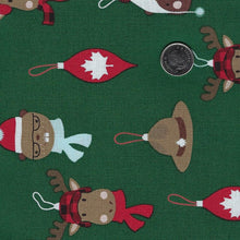 Load image into Gallery viewer, Holid'eh Season by Andie Hanna for Robert Kaufman - Background Green Ornaments