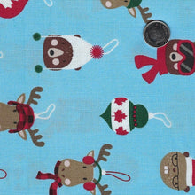 Load image into Gallery viewer, Holid'eh Season by Andie Hanna for Robert Kaufman - Background Blue Ornaments