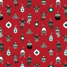 Load image into Gallery viewer, Holid&#39;eh Season by Andie Hanna for Robert Kaufman - Background Red Ornaments

