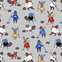 Load image into Gallery viewer, Under the Northern Lights by Andie Hanna for Robert Kaufman - Background Grey Curling