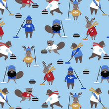 Load image into Gallery viewer, Under the Northern Lights by Andie Hanna for Robert Kaufman - Background Blue Curling