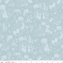 Load image into Gallery viewer, Peter Rabbit and Benjamin Bunny by Beatrix Potter for Riley Blake Designs - Blue Tone on Tone Garden
