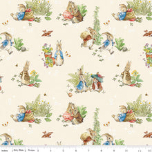 Charger l'image dans la galerie, Peter Rabbit and Benjamin Bunny par Beatrix Potter pour Riley Blake Designs - Background Cream Main