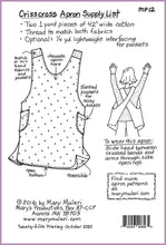 Load image into Gallery viewer, Crisscross Apron Pattern by Mary Mulari Designs