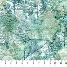 Load image into Gallery viewer, Cedarcrest Fall by Deborah Edwards and Melanie Samra for Northcott - Background Light Teal Light Trees