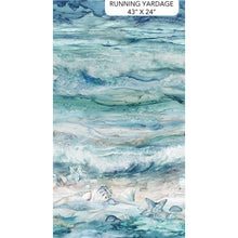 Load image into Gallery viewer, Sea Breeze by Deborah Edwards and Melanie Samra for Northcott - Background Pale Blue Beach Scenic Ombre