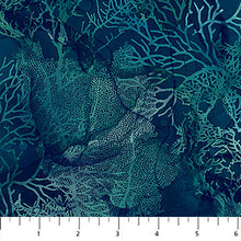 Load image into Gallery viewer, Sea Breeze by Deborah Edwards and Melanie Samra for Northcott - Background Dark Blue Coral