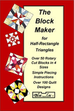 Load image into Gallery viewer, The Block Maker for Half-Rectangle Triangles by Janna Thomas - 2 Books