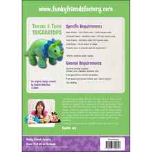 Load image into Gallery viewer, Tristan & Trixie Triceratops by Funky Friends Factory