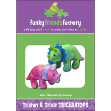 Load image into Gallery viewer, Tristan & Trixie Triceratops by Funky Friends Factory