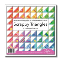 Load image into Gallery viewer, Scrappy Triangles by Leila Gardunia - 2 Block Sizes