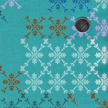 Load image into Gallery viewer, Hampton Court by Karen Lewis for Figo Fabrics - Background Mint Trellis
