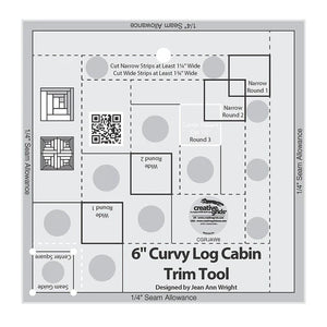 Creative Grids - Non-Slip Curvy Log Cabin Trim Tool - 2 Sizes