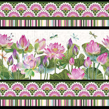 Load image into Gallery viewer, Water Lilies by Michel Design Works for Northcott - Border Print Background Cream