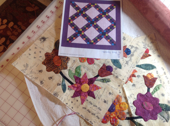 My Process in Designing an Applique Quilt.