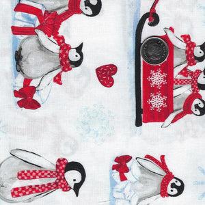 Penguin Party by Pam Vale for Camelot Fabrics - Background White Snow Day