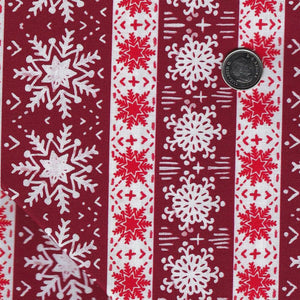 Penguin Party by Pam Vale for Camelot Fabrics - Snowflake Stripe