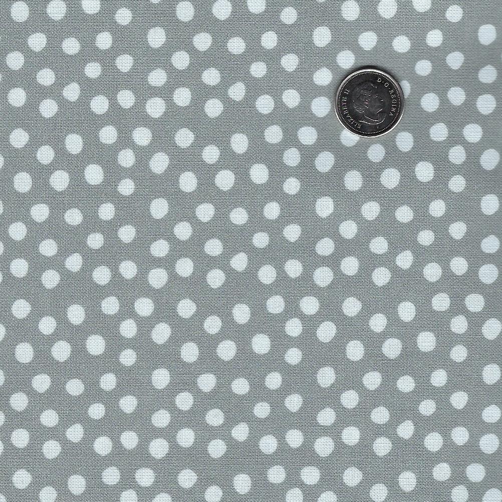 Penguin Party par Pam Vale pour Camelot Fabrics - Background Grey Snowball Fight