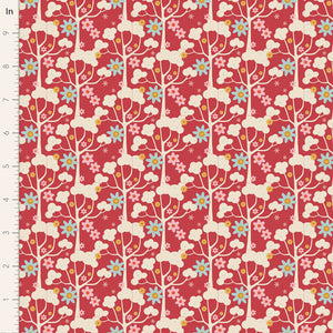 Jubilee by Tilda Fabrics - Background Red Wildgarden