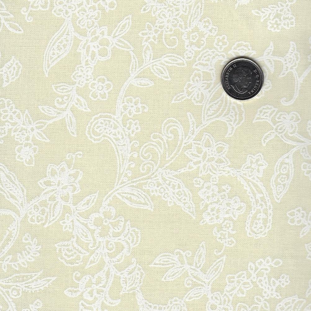 Classic Tone on Tone par Mook Fabrics - Background Ivory Mile