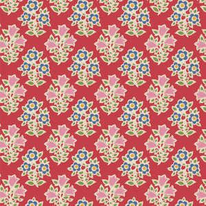 Jubilee par Tilda Fabrics - Background Red Farm Flowers