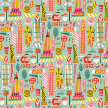 Charger l'image dans la galerie, City Life par Uta Krogmann by Paintbrush Studio Fabrics - Background Blue Buzzing Streets
