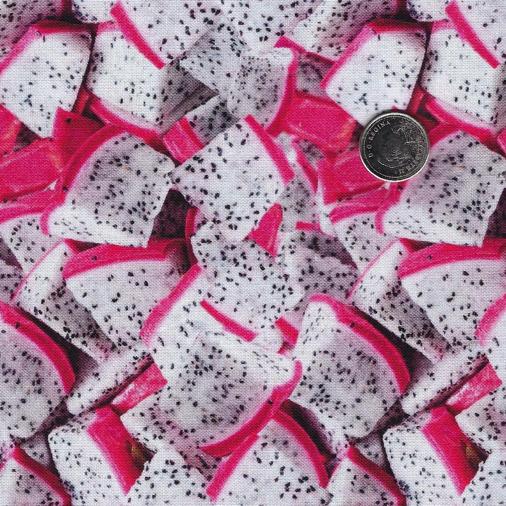 Fruits & Vegetables by Mook Fabrics - Dragon Fruit