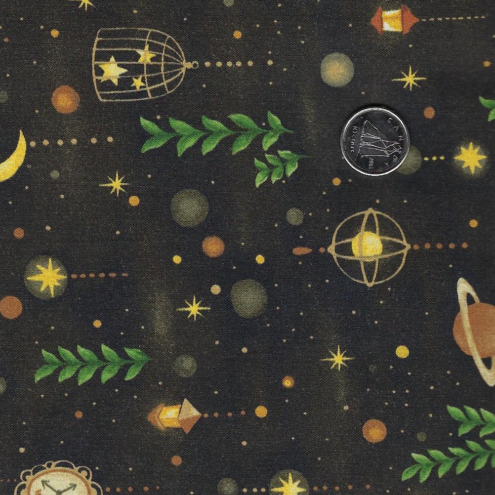 Forest Fables by Paintbrush Studio Fabrics - Background Black Forest S ...
