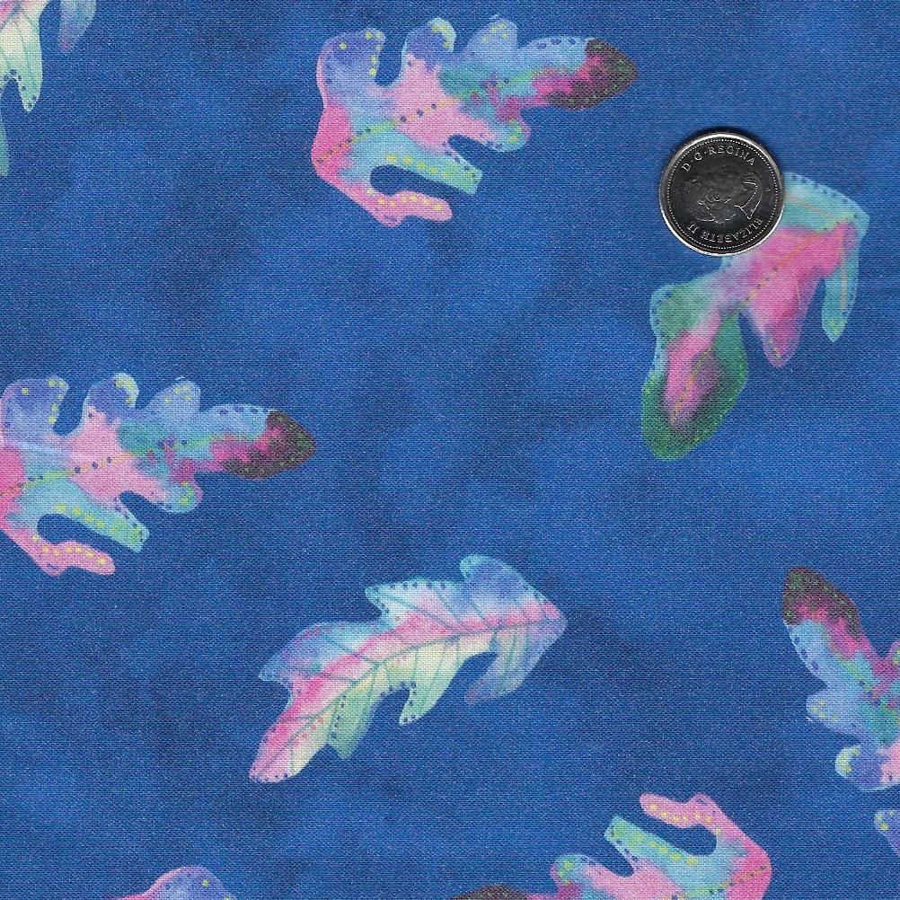Bright Forest by Maria Montiel for Paintbrush Studio Fabrics - Background Blue Leaves
