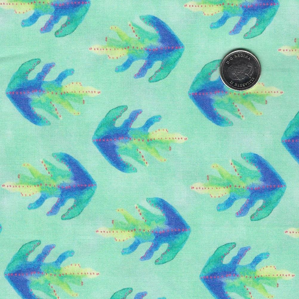 Bright Forest by Maria Montiel for Paintbrush Studio Fabrics - Background Green Leaf Lines