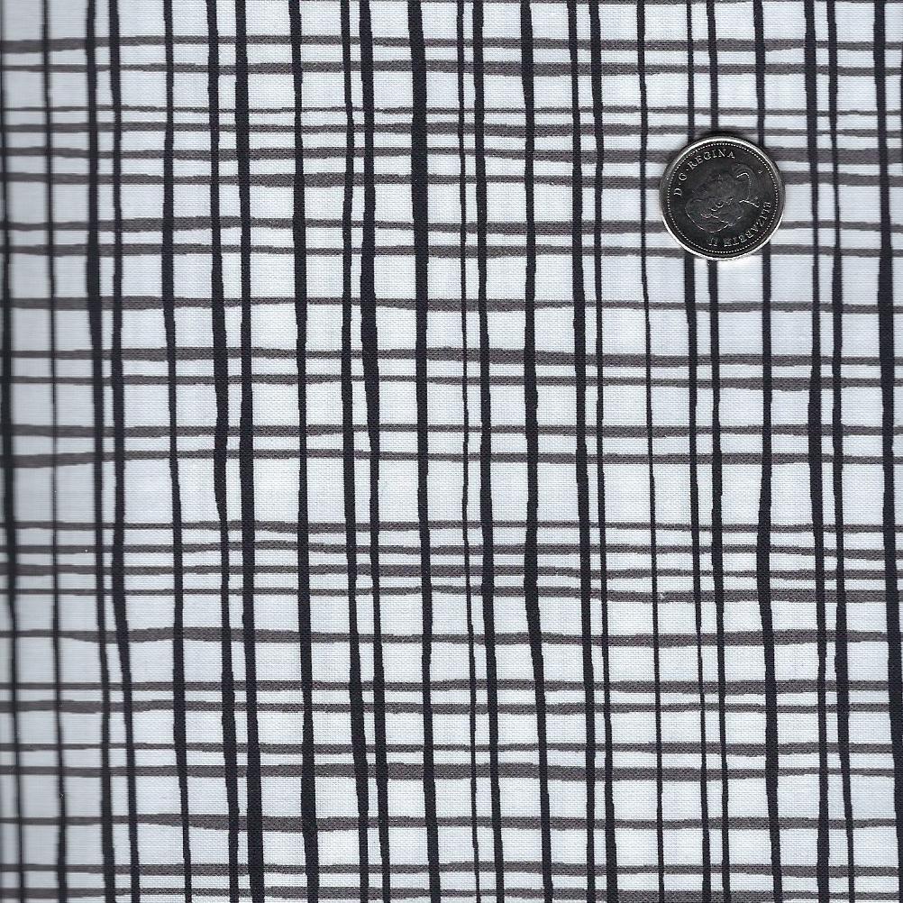 Between the Lines par Paintbrush Studio Fabrics - Black & White