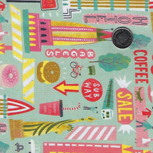 Charger l'image dans la galerie, City Life par Uta Krogmann by Paintbrush Studio Fabrics - Background Blue Buzzing Streets
