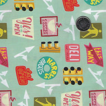 Load image into Gallery viewer, City Life by Uta Krogmann for Paintbrush Studio Fabrics - Background Blue Street Life Icons
