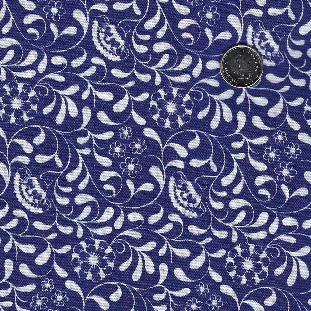Chinoiserie by Paintbrush Studio Fabrics - Background Dark Blue Branches