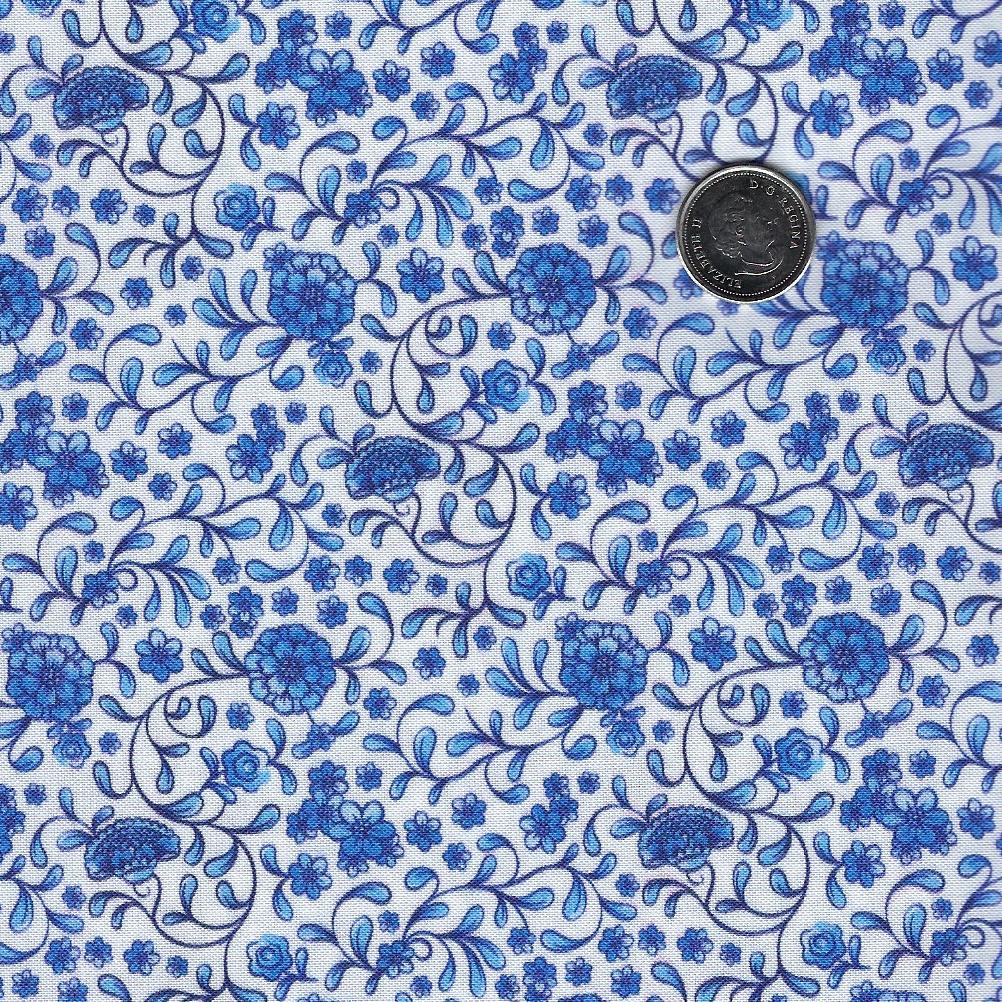 Chinoiserie by Paintbrush Studio Fabrics - Background White Ditsy Floral