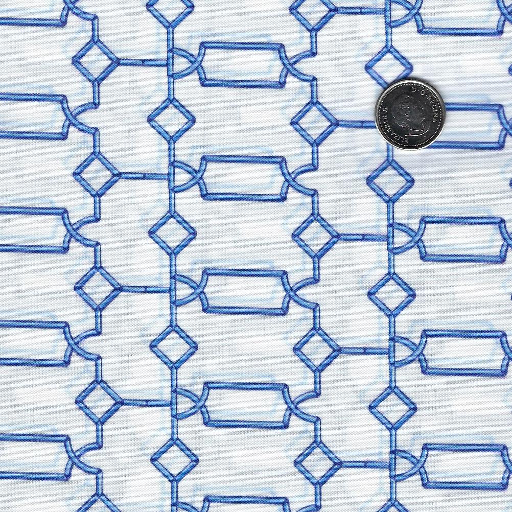 Chinoiserie by Paintbrush Studio Fabrics - Background White Blank Fences