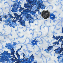 Load image into Gallery viewer, Blue Belle by Maywood Studio - Background White Floral with Scroll
