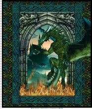 Load image into Gallery viewer, Dragons - Emerald Reign by Jason Yenter for In The Beginning Fabrics - Large Panel
