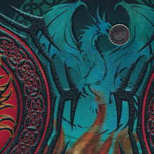 Load image into Gallery viewer, Dragons - Emerald Reign by Jason Yenter for In The Beginning Fabrics - Border Print Background Black
