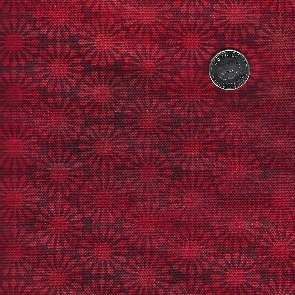 Dragons - Emerald Reign par Jason Yenter pour In The Beginning Fabrics - Background Red Medallions