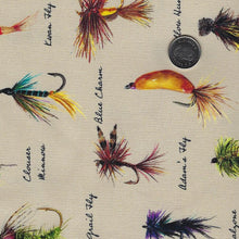 Load image into Gallery viewer, Daily Catch by Tracy Moad for RJR Fabrics - Background Khaki Will&#39;s Lures
